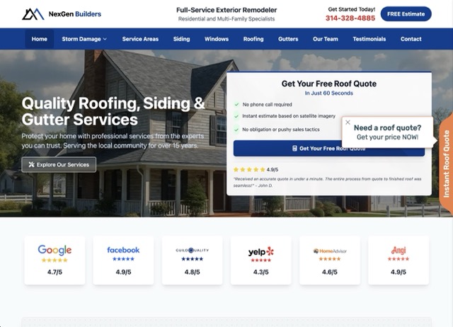 Nexgenmo.com - Exterior Remodeler Website